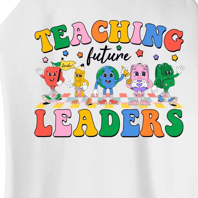 Cute Retro Cartoon Teaching Future Leaders Women’s Perfect Tri Rocker Tank