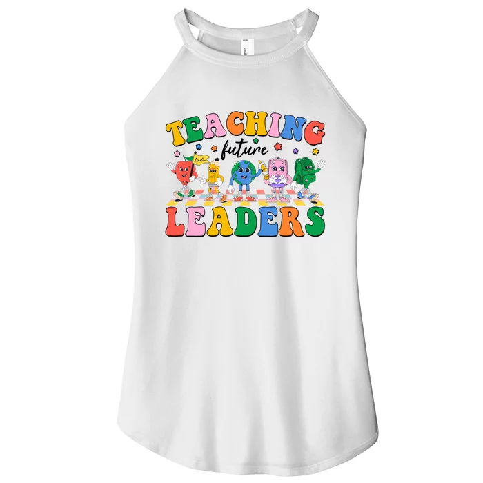 Cute Retro Cartoon Teaching Future Leaders Women’s Perfect Tri Rocker Tank