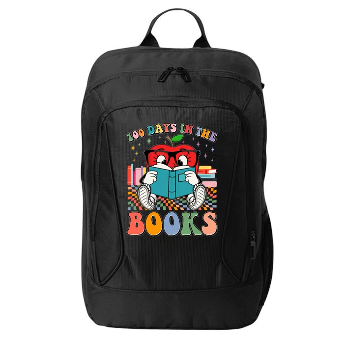 Cute Retro Cartoon Apple 100 Days Of Books City Backpack