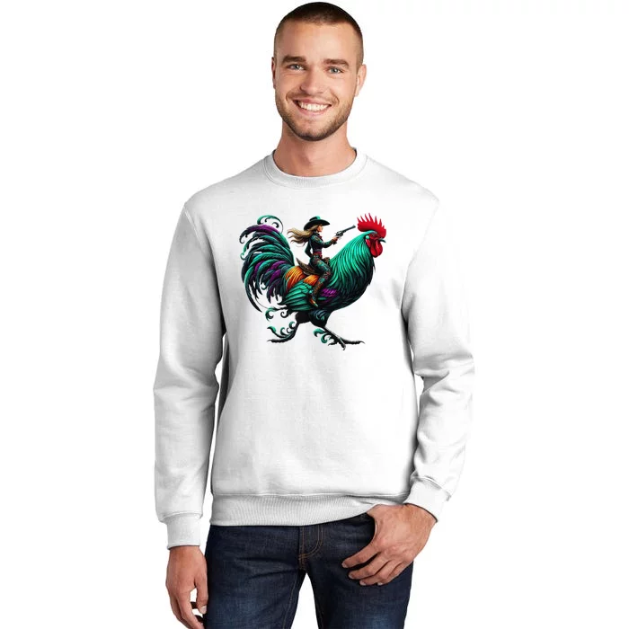 Cow Riding Chicken Sweatshirt