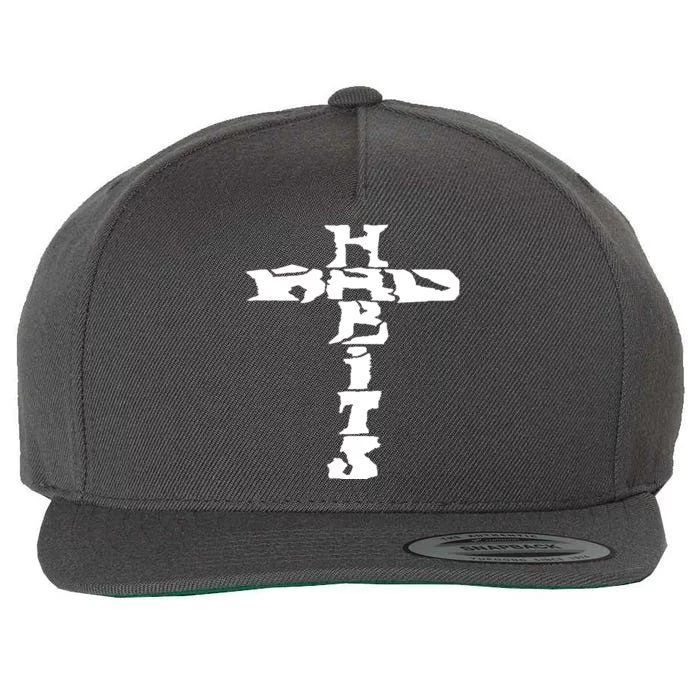 Cross Rockabilly Wool Snapback Cap