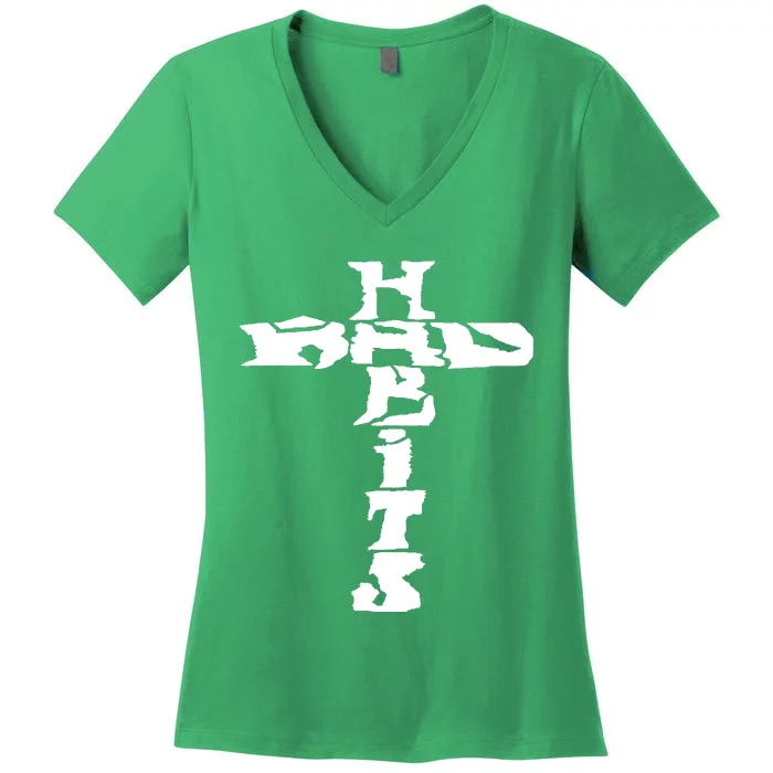 Cross Rockabilly Women's V-Neck T-Shirt