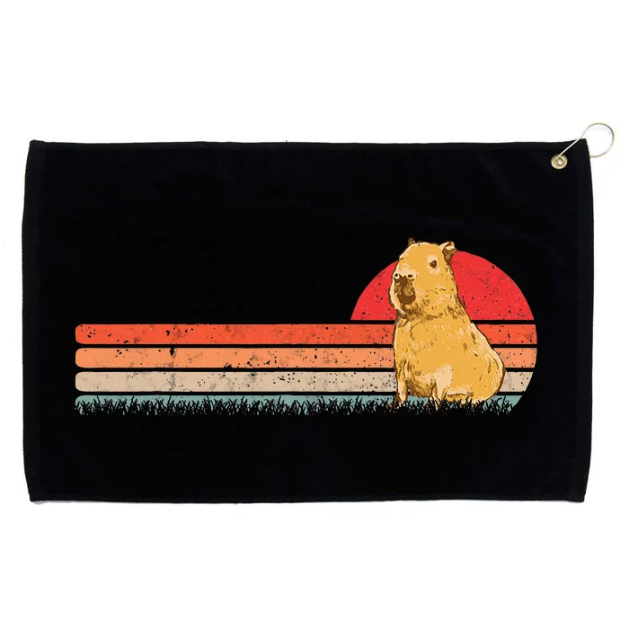 Capybara Retro Capybara Vintage Grommeted Golf Towel