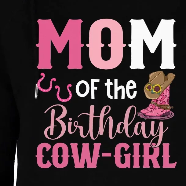 Cow Rodeo Cow 1st Mom Of The Birthday Womens Funnel Neck Pullover Hood