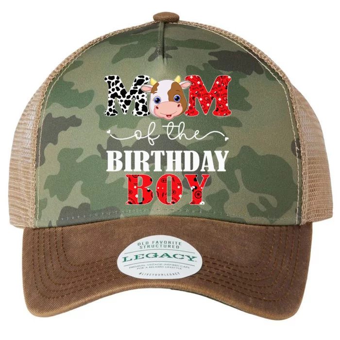 Cow Rodeo Cow 1st Mom Of The Birthday Legacy Tie Dye Trucker Hat