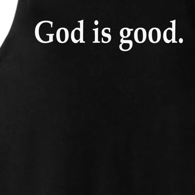 Cool Retro Christian Saying God Is Good All The Time Ladies Tri-Blend Wicking Tank