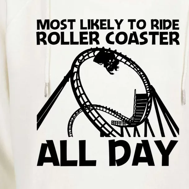 Cool Roller Coaster Art Roller Coaster Lover Gift Womens Funnel Neck Pullover Hood