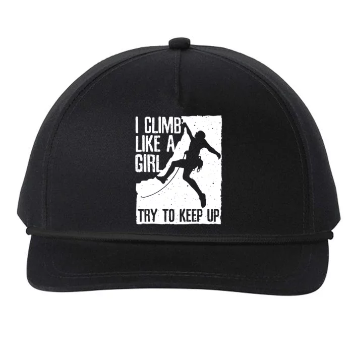 Cool Rock Climbing Design For Women Climb Lovers Snapback Five-Panel Rope Hat