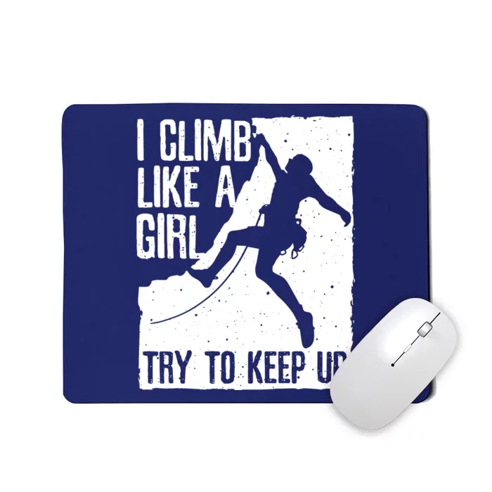 Cool Rock Climbing Design For Women Climb Lovers Mousepad