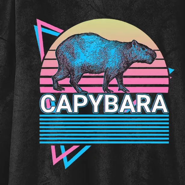 Capybara Retro Hooded Wearable Blanket