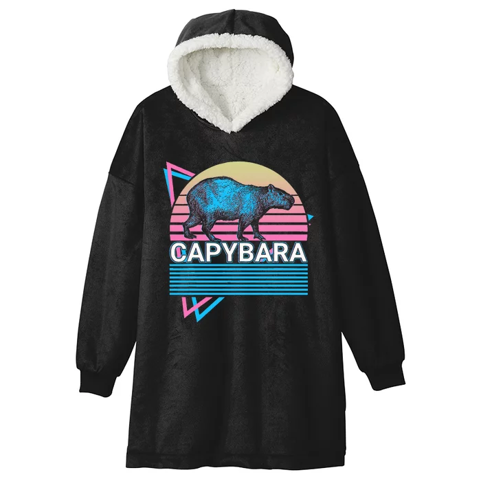 Capybara Retro Hooded Wearable Blanket