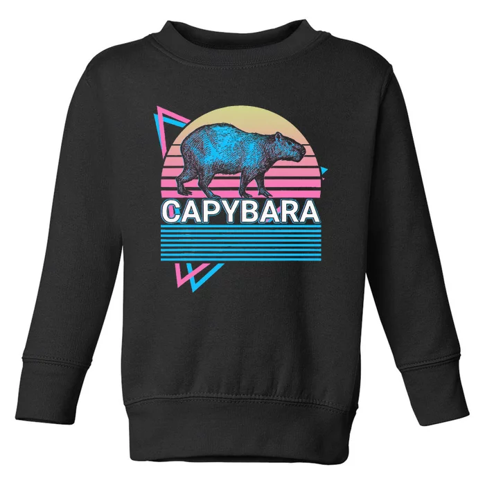 Capybara Retro Toddler Sweatshirt