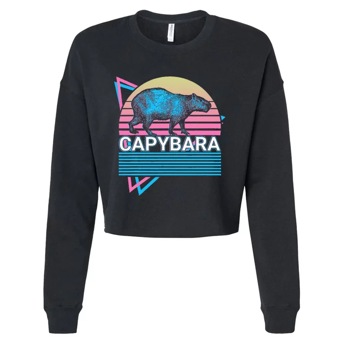 Capybara Retro Cropped Pullover Crew