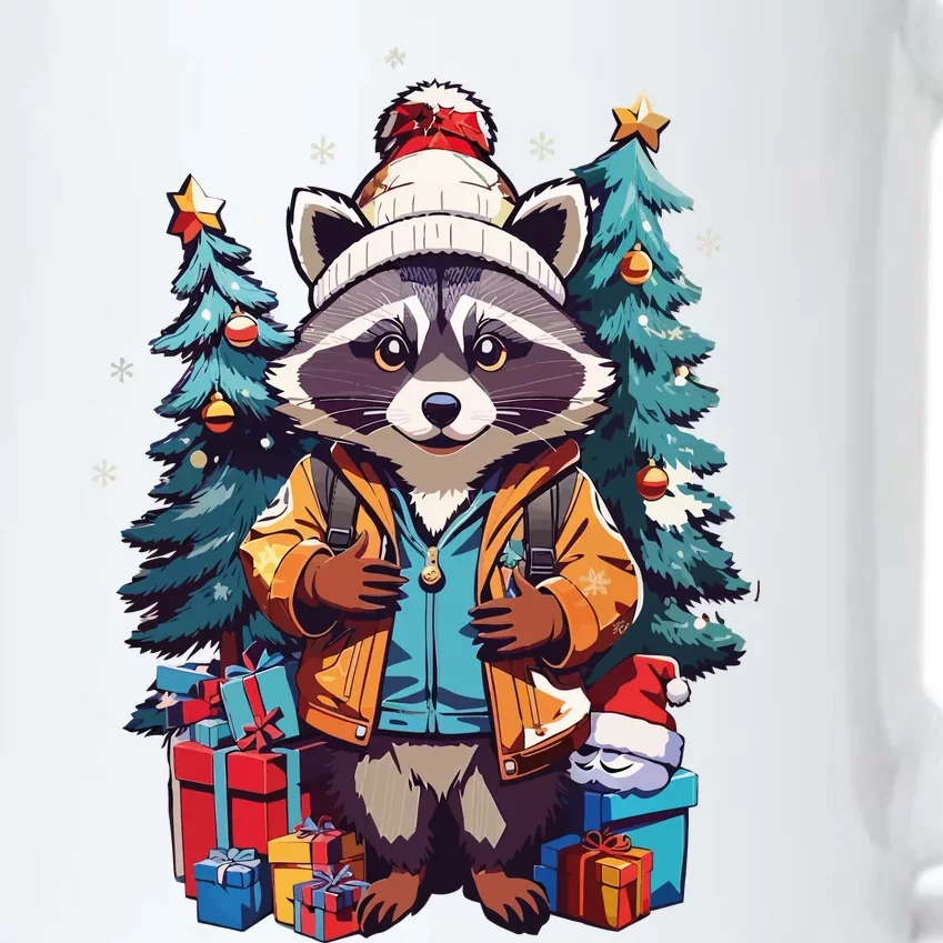 Christmas Raccoon Black Color Changing Mug