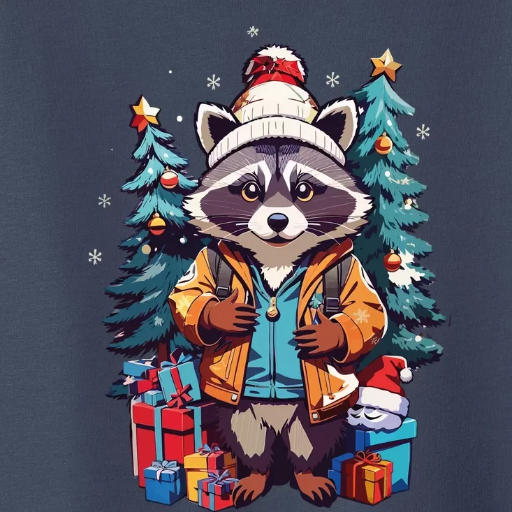 Christmas Raccoon Toddler T-Shirt