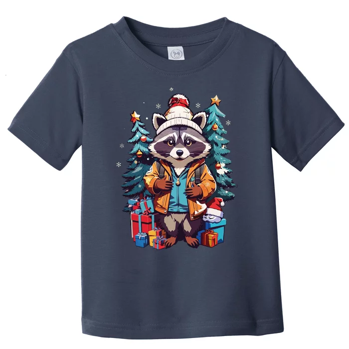 Christmas Raccoon Toddler T-Shirt