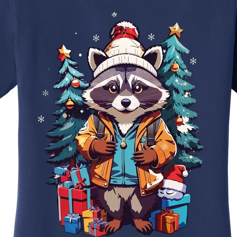 Christmas Raccoon Women's T-Shirt