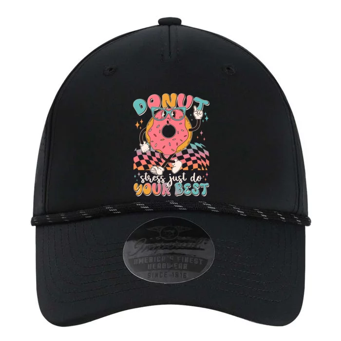 Cute Retro Cartoon Donut Stress Just Do Your Best Performance The Dyno Cap