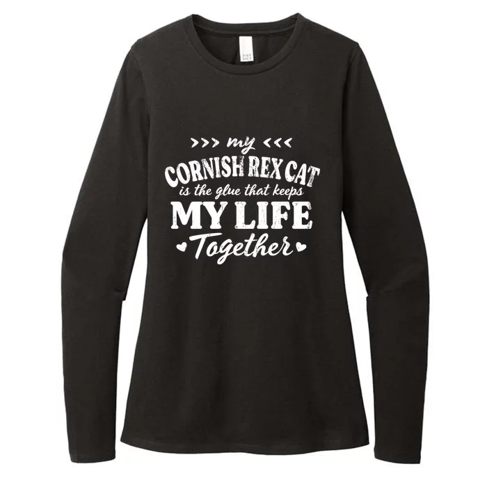 Cornish Rex Cat Keeps My Life Together Cat Mom Sayings Cool Gift Womens CVC Long Sleeve Shirt