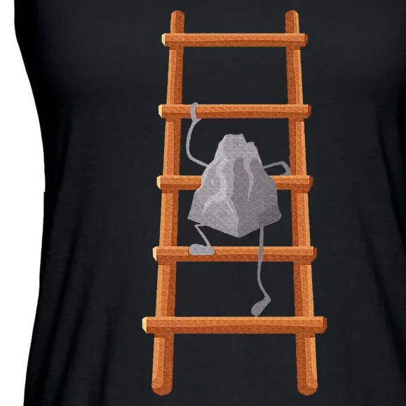 Cute Rock Climbing Art Bouldering Rock Climber Ladies Essential Flowy Tank