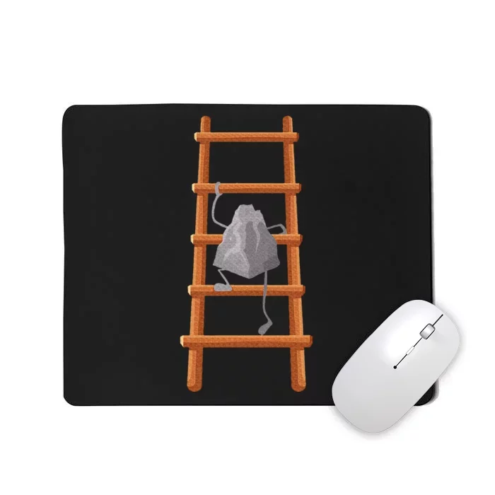 Cute Rock Climbing Art Bouldering Rock Climber Mousepad