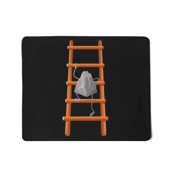 Cute Rock Climbing Art Bouldering Rock Climber Mousepad