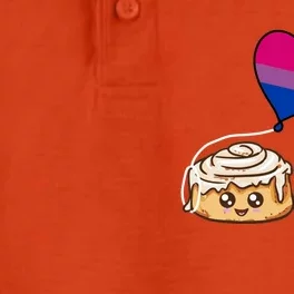 Cinnamon Roll Couple Bisexual Pride Gift Dry Zone Grid Performance Polo