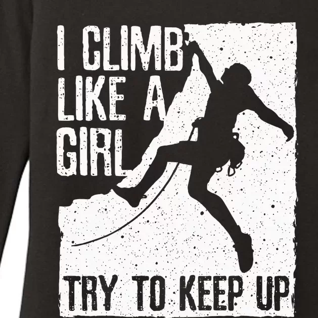 Cool Rock Climbing Design For Women Climb Lovers Womens CVC Long Sleeve Shirt