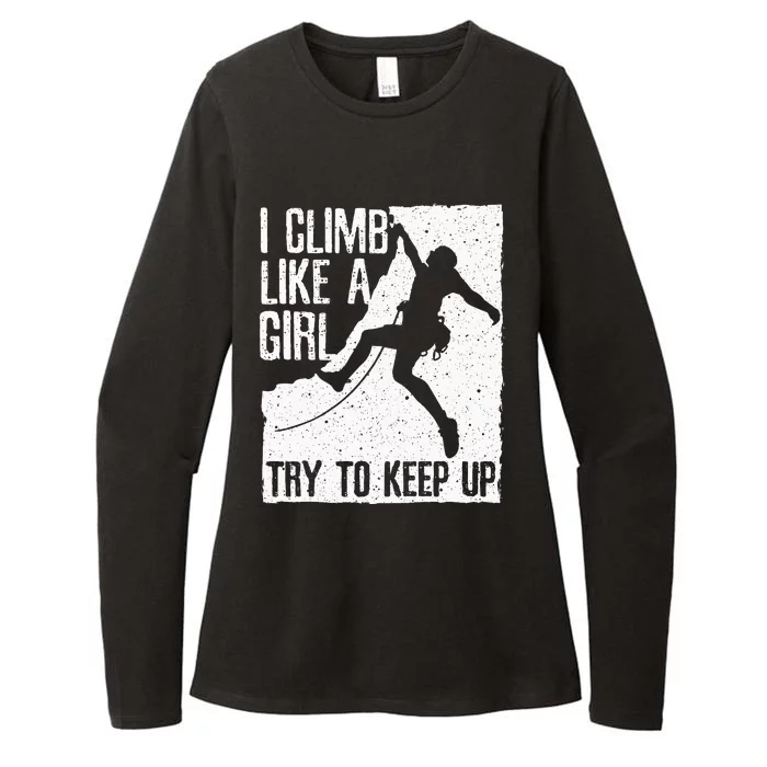 Cool Rock Climbing Design For Women Climb Lovers Womens CVC Long Sleeve Shirt