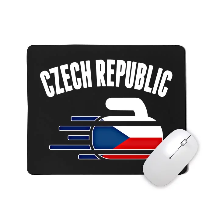 Czech Republic Curling Rock Fans Czech Curlers Winter Sports Cool Gift Mousepad