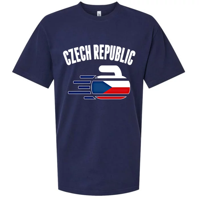 Czech Republic Curling Rock Fans Czech Curlers Winter Sports Cool Gift Sueded Cloud Jersey T-Shirt