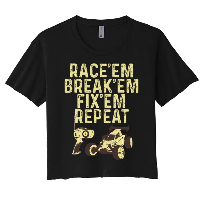 Cool Rc Car Design For Rc Car Racing Race Lover Women's Crop Top Tee