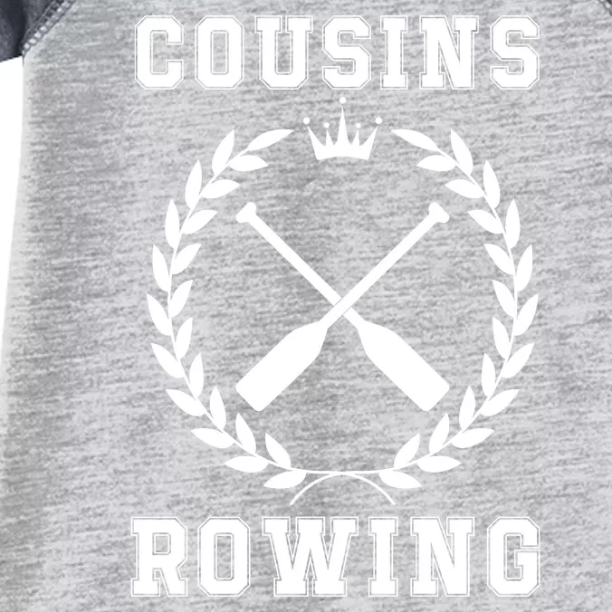 Cousins Rowing Cousins Beach Team Conrad Gift For Cousin Sibling Rowing Infant Baby Jersey Bodysuit