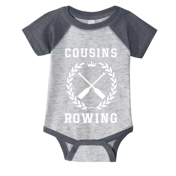 Cousins Rowing Cousins Beach Team Conrad Gift For Cousin Sibling Rowing Infant Baby Jersey Bodysuit