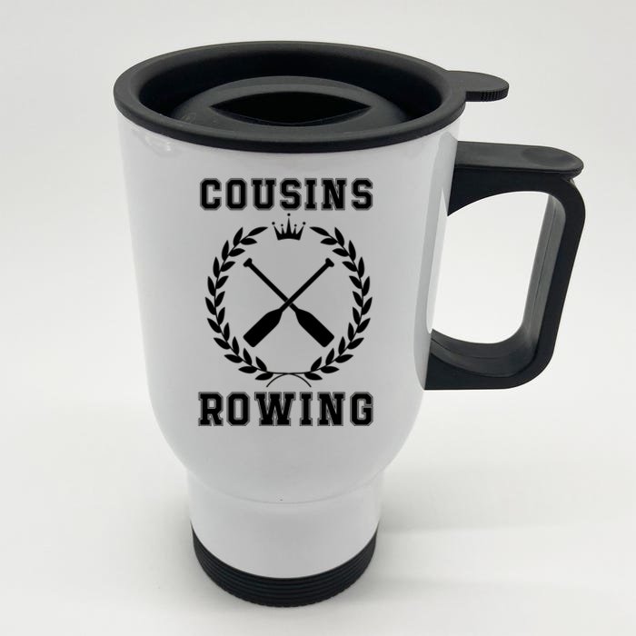 Cousins Rowing Cousins Beach Team Conrad Gift For Cousin Sibling Rowing Front & Back Stainless Steel Travel Mug