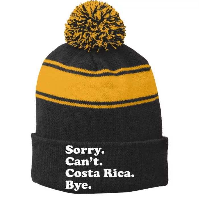 Costa Rica Stripe Pom Pom Beanie