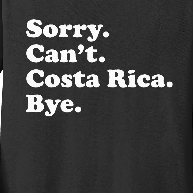 Costa Rica Kids Long Sleeve Shirt