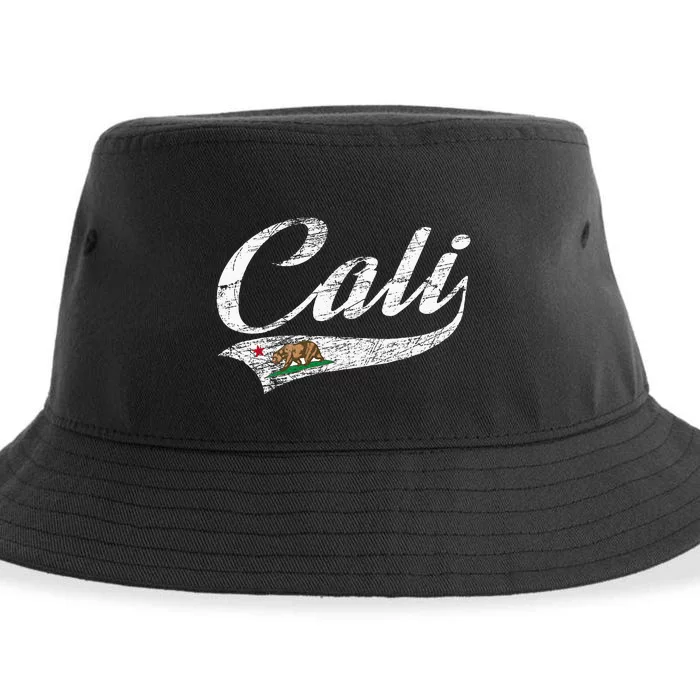 California Republic Ca Distressed Design Cali Classic Sustainable Bucket Hat