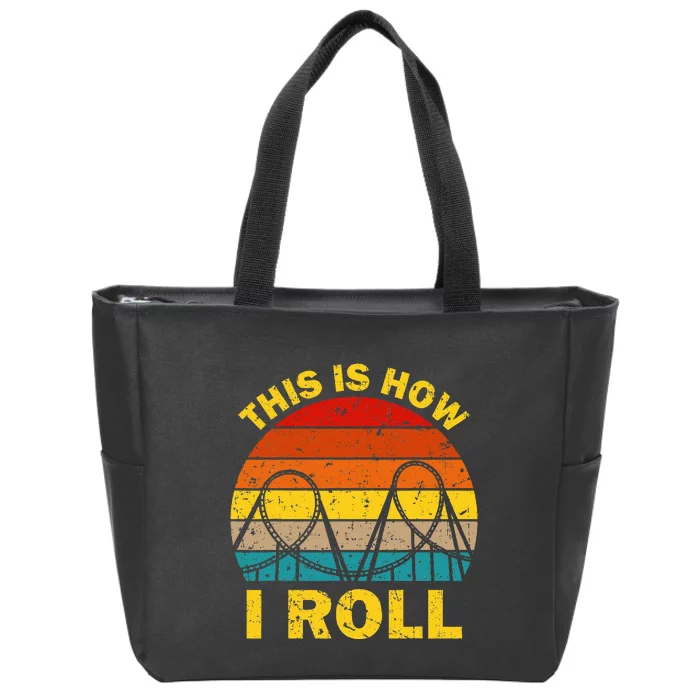 Cool Roller Coaster For Women Amusement Theme Park Zip Tote Bag