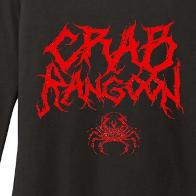 Crab Rangoon Chinese Food Heavy Metal Band Goth Womens CVC Long Sleeve Shirt