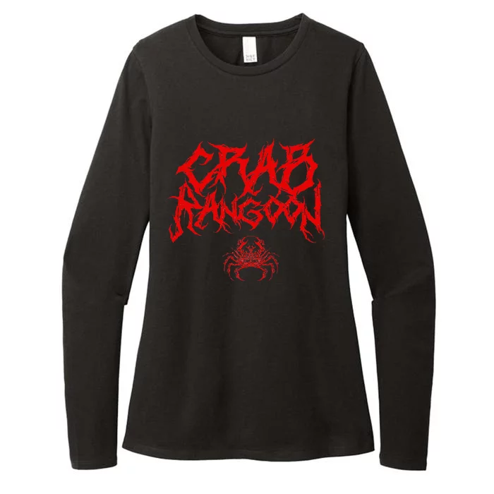 Crab Rangoon Chinese Food Heavy Metal Band Goth Womens CVC Long Sleeve Shirt