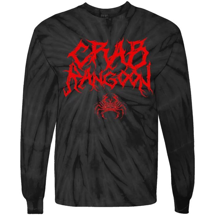 Crab Rangoon Chinese Food Heavy Metal Band Goth Tie-Dye Long Sleeve Shirt