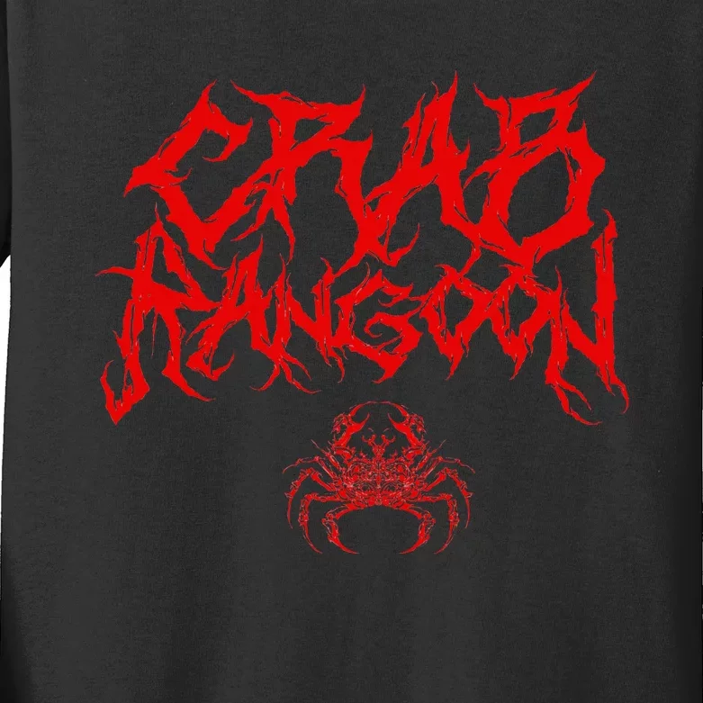 Crab Rangoon Chinese Food Heavy Metal Band Goth Kids Long Sleeve Shirt