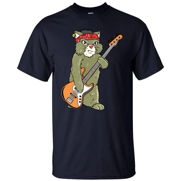 Cool Rock Cat Bass Guitar Bassist Bass Player Tall T-Shirt