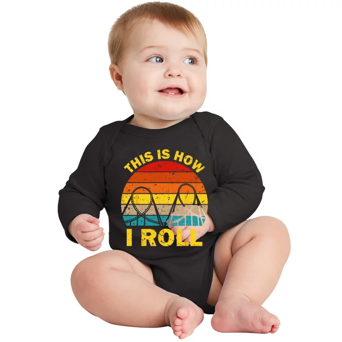 Cool Roller Coaster For  Amusement Theme Park Retro Baby Long Sleeve Bodysuit