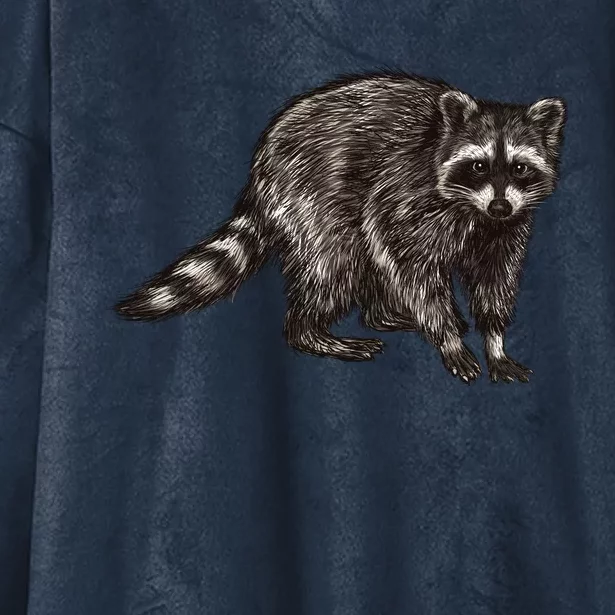 Cute Raccoon Hooded Wearable Blanket