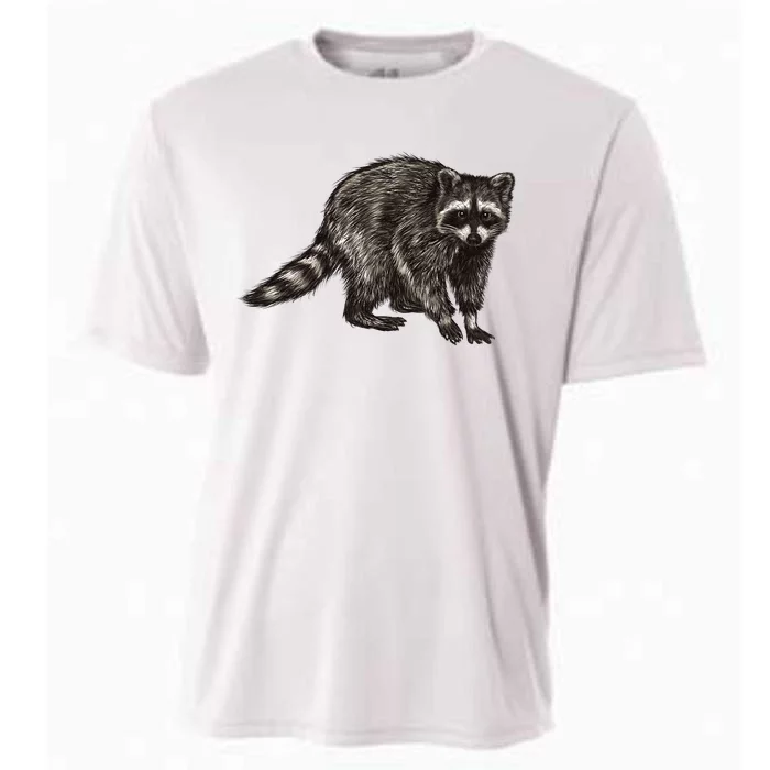 Cute Raccoon Cooling Performance Crew T-Shirt