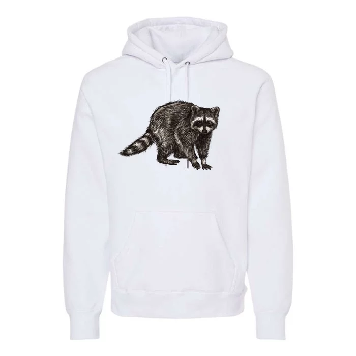 Cute Raccoon Premium Hoodie