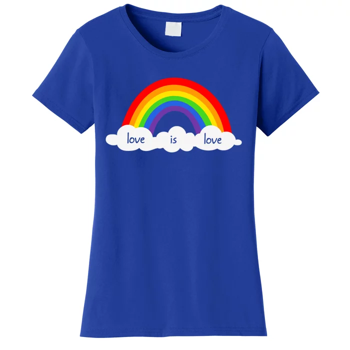 Colorful Rainbow Cloud Love Is Love Lgbt Lgbtq Gift Women's T-Shirt