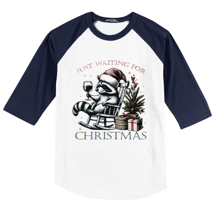 Christmas Raccoon Baseball Sleeve Shirt